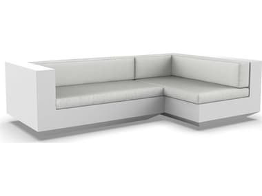 Vondom Outdoor Vela Modular Sofa Left Seater Basic White Nautical Natural VOD71008WHITE1111