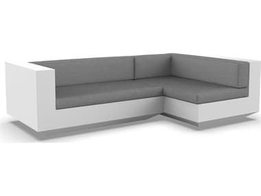 Vondom Outdoor Vela Modular Sofa Left Seater Basic White Crevin Steel VOD71008WHITE1309