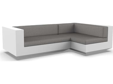 Vondom Outdoor Vela Modular Sofa Left Seater Basic White Crevin Taupe VOD71008WHITE1310