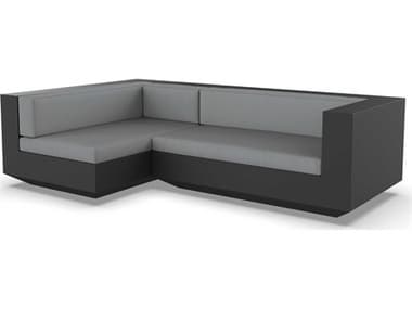 Vondom Outdoor Vela Modular Sofa Right Seater Basic Black Nautical Steel VOD71009BLACK1101