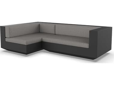 Vondom Outdoor Vela Modular Sofa Right Seater Basic Black Crevin Taupe VOD71009BLACK1310