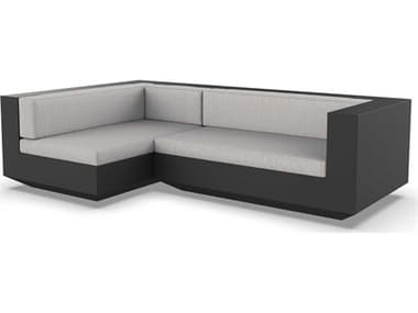 Vondom Outdoor Vela Modular Sofa Right Seater Basic Black Savane Whisper VOD71009BLACK1502