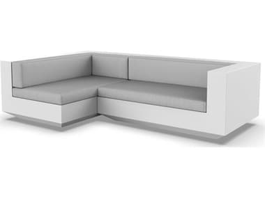 Vondom Outdoor Vela Modular Sofa Right Seater Basic White Nautical Taupe VOD71009WHITE1102