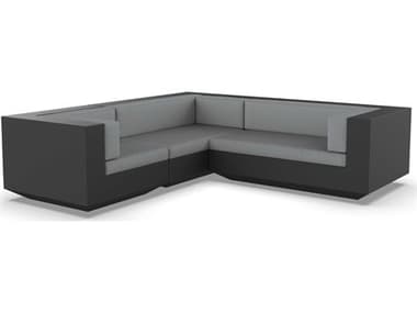 Vondom Outdoor Vela Modular Sofa L Seater Basic Black Nautical Steel VOD71010BLACK1101