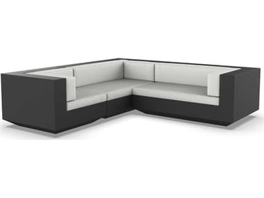 Vondom Outdoor Vela Modular Sofa L Seater Basic Black Nautical Natural VOD71010BLACK1111