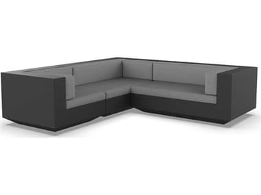 Vondom Outdoor Vela Modular Sofa L Seater Basic Black Crevin Steel VOD71010BLACK1309