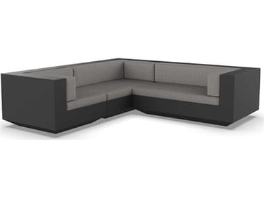 Vondom Outdoor Vela Modular Sofa L Seater Basic Black Crevin Taupe VOD71010BLACK1310