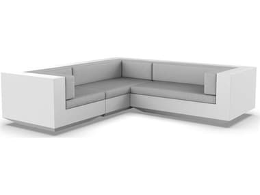 Vondom Outdoor Vela Modular Sofa L Seater Basic White Nautical Taupe VOD71010WHITE1102