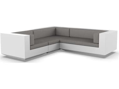 Vondom Outdoor Vela Modular Sofa L Seater Basic White Crevin Taupe VOD71010WHITE1310