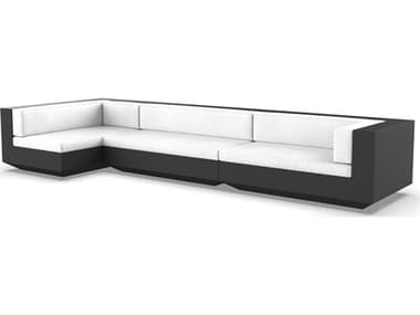 Vondom Outdoor Vela Modular Sofa XL Seater Basic Black Nautical White VOD71011BLACK1100