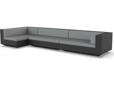 Vondom Outdoor Vela Modular Sofa XL Seater Basic Black Nautical Steel VOD71011BLACK1101