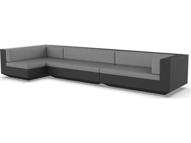 Vondom Outdoor Vela Modular Sofa XL Seater Basic Black Crevin Steel VOD71011BLACK1309