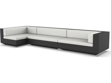 Vondom Outdoor Vela Modular Sofa XL Seater Basic Black Savane White VOD71011BLACK1501