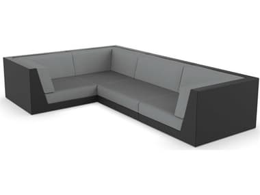 Vondom Outdoor Pixel Modular Sofa Seater Basic Black Nautical Steel VOD71012BLACK1101