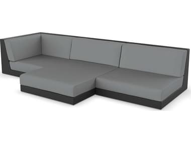 Vondom Outdoor Pixel Modular Sofa Seater Basic Black Nautical Steel VOD71014BLACK1101