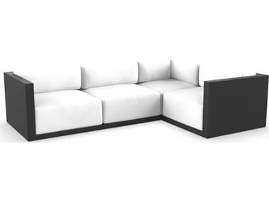 Vondom Outdoor Gatsby Modular Sofa Right Seater Basic Black Nautical White VOD71017BLACK1100