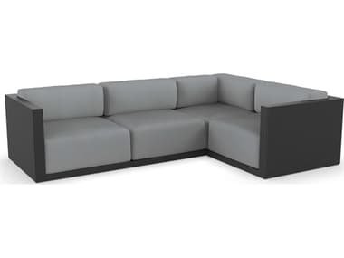 Vondom Outdoor Gatsby Modular Sofa Right Seater Basic Black Nautical Steel VOD71017BLACK1101