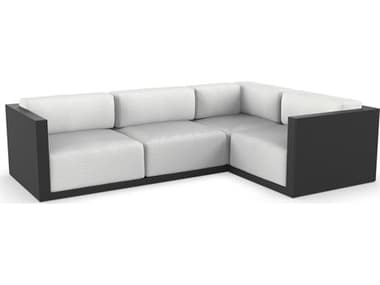 Vondom Outdoor Gatsby Modular Sofa Right Seater Basic Black Crevin White VOD71017BLACK1308