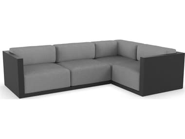 Vondom Outdoor Gatsby Modular Sofa Right Seater Basic Black Crevin Steel VOD71017BLACK1309