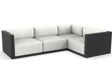 Vondom Outdoor Gatsby Modular Sofa Right Seater Basic Black Savane White VOD71017BLACK1501