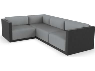 Vondom Outdoor Gatsby Modular Sofa Left Seater Basic Black Nautical Steel VOD71018BLACK1101