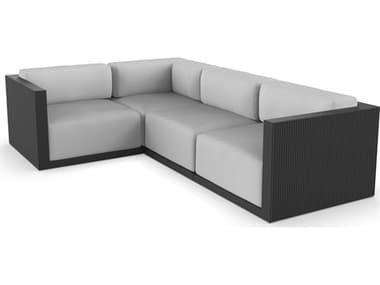 Vondom Outdoor Gatsby Modular Sofa Left Seater Basic Black Nautical Taupe VOD71018BLACK1102