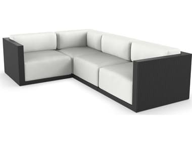 Vondom Outdoor Gatsby Modular Sofa Left Seater Basic Black Nautical Natural VOD71018BLACK1111