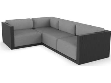 Vondom Outdoor Gatsby Modular Sofa Left Seater Basic Black Crevin Steel VOD71018BLACK1309