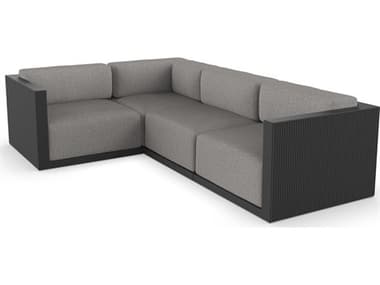 Vondom Outdoor Gatsby Modular Sofa Left Seater Basic Black Crevin Taupe VOD71018BLACK1310