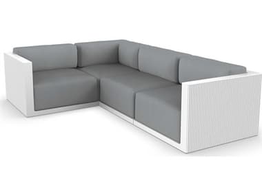 Vondom Outdoor Gatsby Modular Sofa Left Seater Basic White Nautical Steel VOD71018WHITE1101