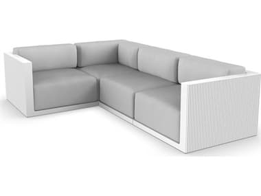 Vondom Outdoor Gatsby Modular Sofa Left Seater Basic White Nautical Taupe VOD71018WHITE1102