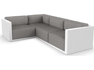 Vondom Outdoor Gatsby Modular Sofa Left Seater Basic White Crevin Taupe VOD71018WHITE1310