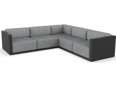 Vondom Outdoor Gatsby Modular Sofa Seater Basic Black Nautical Steel VOD71019BLACK1101