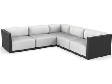 Vondom Outdoor Gatsby Modular Sofa Seater Basic Black Crevin White VOD71019BLACK1308