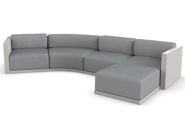 Vondom Outdoor Gatsby Modular Sofa & Puff Seater Basic¬† Ecru Nautical Steel VOD71020ECRU1101