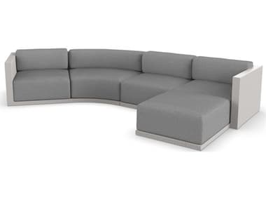 Vondom Outdoor Gatsby Modular Sofa & Puff Seater Basic¬† Ecru Crevin Steel VOD71020ECRU1309