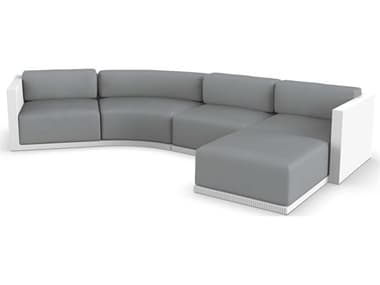 Vondom Outdoor Gatsby Modular Sofa & Puff Seater Basic¬† White Nautical Steel VOD71020WHITE1101