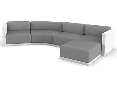 Vondom Outdoor Gatsby Modular Sofa & Puff Seater Basic¬† White Crevin Steel VOD71020WHITE1309