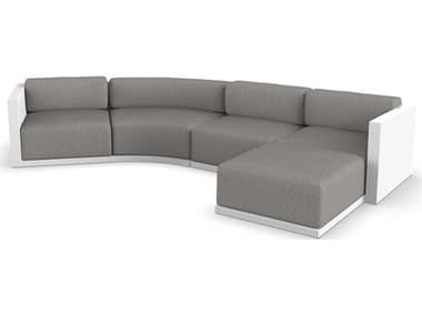 Vondom Outdoor Gatsby Modular Sofa & Puff Seater Basic¬† White Crevin Taupe VOD71020WHITE1310