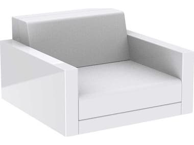 Vondom Pixel 39" White Fabric Accent Chair VON54277FWHITE