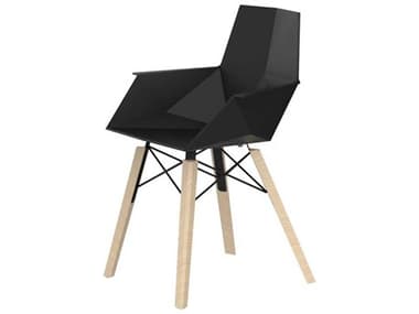 Vondom Faz Wood Beech Black Arm Dining Chair (Price Includes Four) VON54294BLACKWOOD1