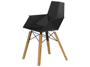 Vondom Faz Wood Beech Black Arm Dining Chair (Price Includes Four) VON54294BLACKWOOD2