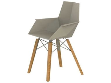 Vondom Faz Wood Beech Beige Arm Dining Chair (Price Includes Four) VON54294ECRUWOOD2