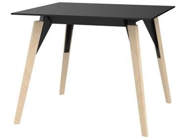 Vondom Faz Wood 35" Rectangular Plastic Dining Table VON54305WOOD1