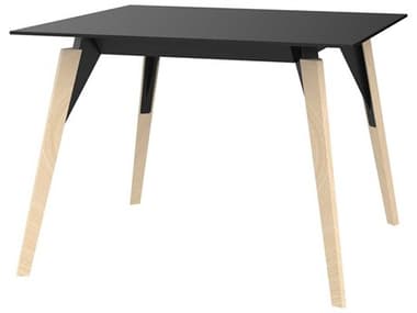 Vondom Faz Wood 39" Rectangular Plastic Dining Table VON54306WOOD1