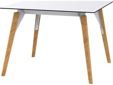 Vondom Faz Wood 39" Rectangular Plastic Dining Table VON54306WOOD2