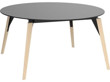 Vondom Faz Wood 55" Round Plastic Dining Table VON54324WOOD1