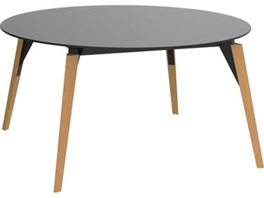 Vondom Faz Wood 55" Round Plastic Dining Table VON54324WOOD2