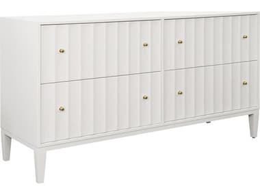 Worlds Away 4-Drawers White Double Dresser WAANGUSWH