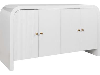 Worlds Away 62'' White Glossy Lacquer Sideboard WABELMONTWH